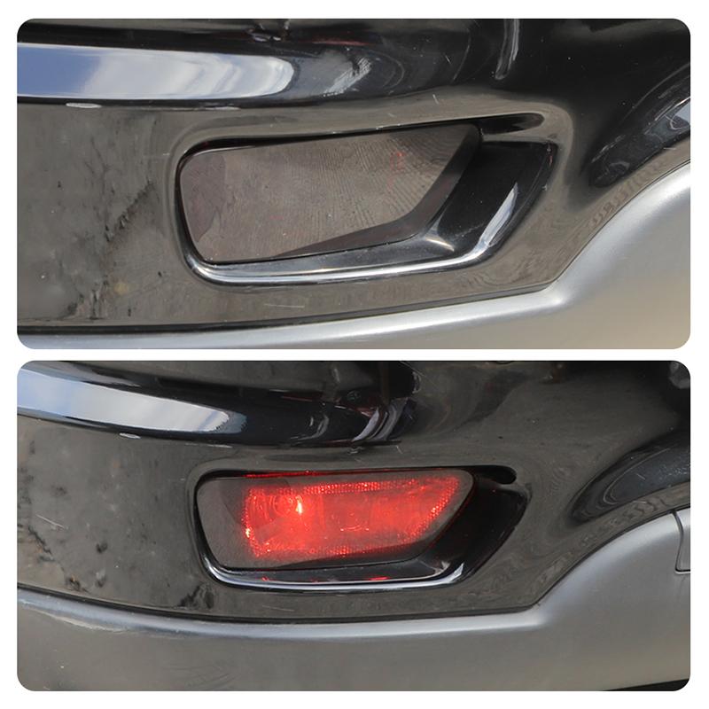 Bil Bakre Tåkelys Lampe Deksel ABS Lampe Dekorasjon For Jeep Grand Cherokee For Jeep Compass For Dodge Journey Bil Eksteriør Tilbehør, Røkt Svart