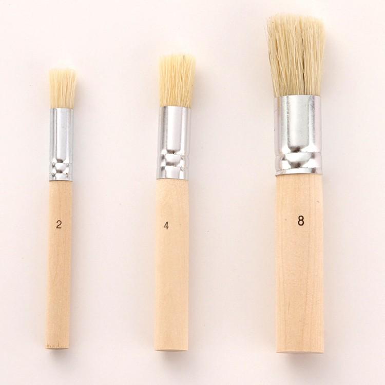 

Набор кистей из щетины кабана из 3 предметов с круглой головкой и деревянной ручкой для акварельной живописи