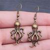 Sea Animal Marine Life Dangle Earring Vintage Shell Dolphin Octopus Squid Turtle Mermaid Shaped Earring For Women Summer Earring