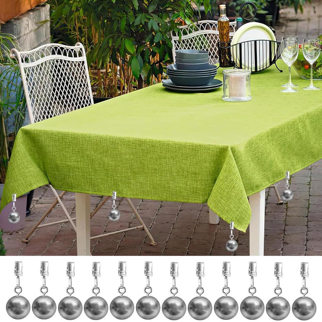 Flag Weights For Wind 12 Pieces Stainless Holder Drapery Holder With Clamp For Outdoor Picnic Party Dining Kitchen Patio Camping