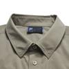 Fila Blue Fashion Simple Classic Personality Casual Everyday Versatile Comfortable Loose Woven Shirt Men shirts Rock-Brown F11M622409FBN