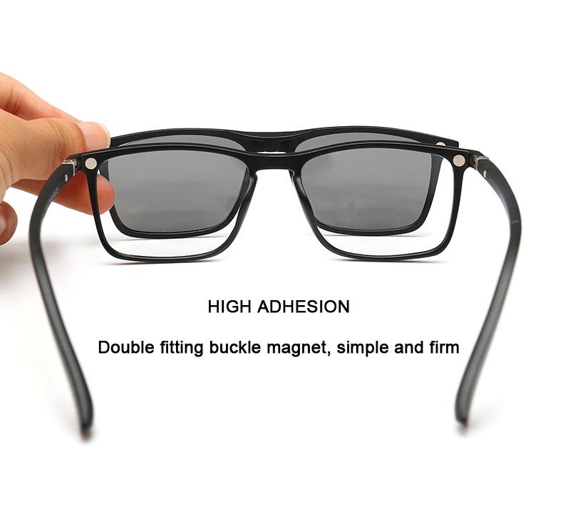Reading Glasses 6 in 1 Sets Polarized Glasses Women Men Fashion Simple Style Frames Computer Eyeglasses Lenses Unisex Eyewear
