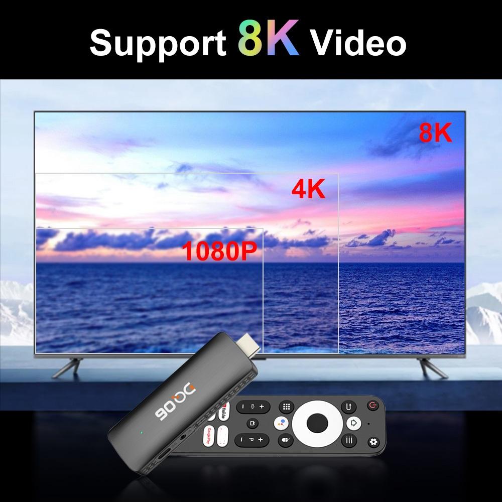 DQ06 ATV Mini TV Stick Android 12 Allwinner H618 Quad Core Soporte Video 8K Wifi6 BT5.0 Smart TV Box