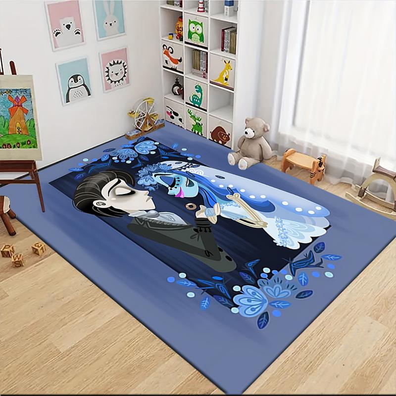 1Pc Blue Spirit Butterflies Carpet Rug Customizable Soft Washable Antislip Home Living Room Sofa Mats Personalized Rug 0917159