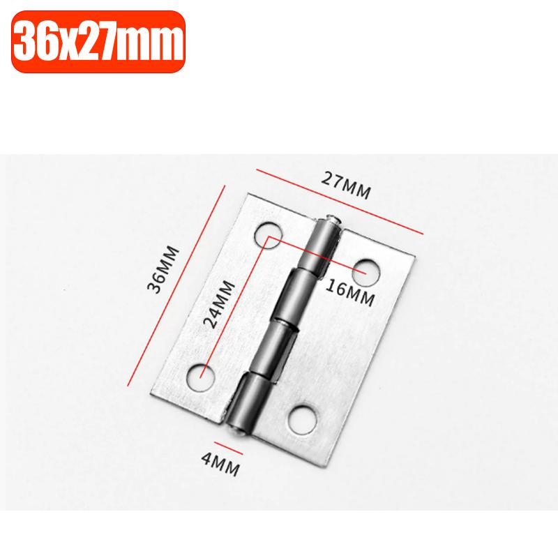 2-10PCS Furniture Cabinet Door Hinges Stainless Steel Wooden Box Folding Butt Hinges Drawer Fitting Closet Hinge Hardware Tools