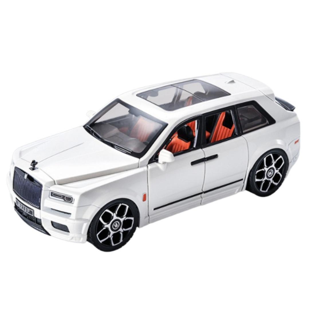 

Large Size 1/20 Rolls Royce SUV Cullinan Alloy Luxy Car Model Diecast Metal Toy Vehicles Car Model Sound and Light Children Gift білий