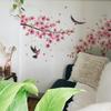 Wall stickers featuring cherry blossoms and pink perfect for interiors and Modern waterproof wallpaper stickers with removable DIY wall decor for and