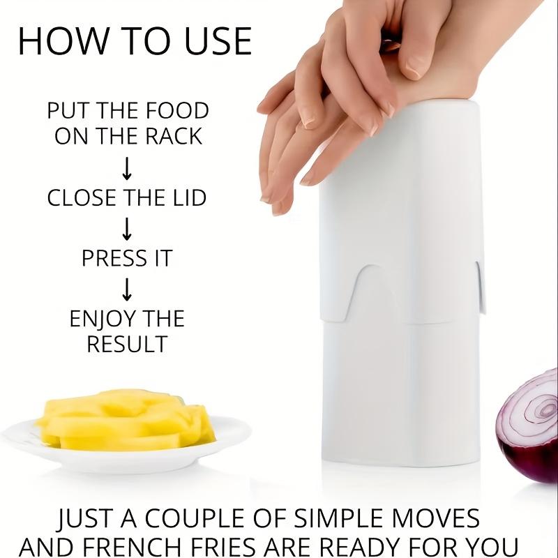 1pc White Electric French Fry Cutter , Multi Functional Potato Slicer with Grater Plate, Kitchen Gadget