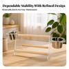 Parrot Play Stand with Cups Wooden Tabletop Bird Perch Compact for Counter