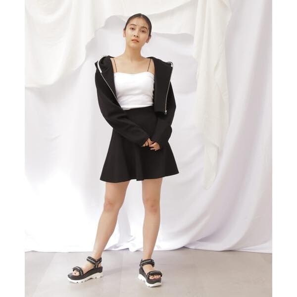 [JILL by JILL STUART] Constructed Diver Flare Mini Skirt