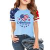 Kids Independence Day Graphic T Shirt Short Sleeve Casual Tee USA Patriotic Print Crew Neck Top for Boys Girls
