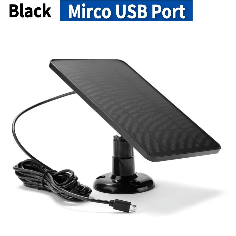 10W 5V IP Monokristallines Sicherheitskamera-Ladegerät Typ-C DC5521 Solarpanel-Kit Wandhalterung IPX6 für intelligente Türklingelkamera