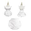 Maid Apron Costume Adjustable Ruffled Maid Apron for Halloween Cosplay Women Kitchen Apron Cooking Apron Serving Apron