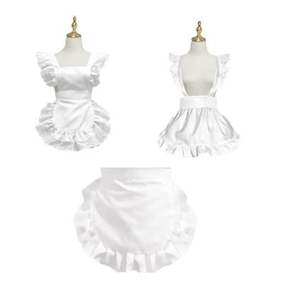 Costume Grembiule da Cameriera Grembiule da Cameriera Arricciato Regolabile per Halloween Cosplay Donna Grembiule da Cucina Grembiule da Cucina Grembiule da Servizio