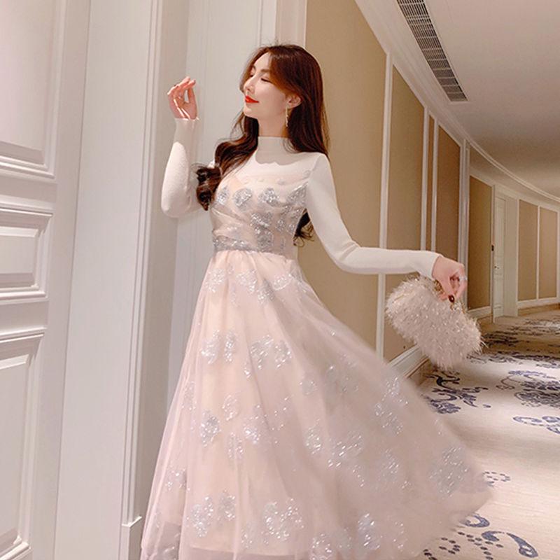 winter autumn dress big MISCH MASCH 2025 Autumn/Winter New Release Asymmetrical Button Big Col