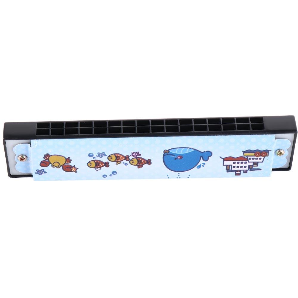 16 Holes Painted Harmonica Educational Mouth Organ Wind Instrument 16 Holes Harmonica Kids Toy
