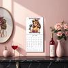 2026 Retro Hübsches Mädchen Kalender Lustiger Text Kalender 12-Monats Wandkalender Perfektes Weihnachtsgeschenk für müde Frauen