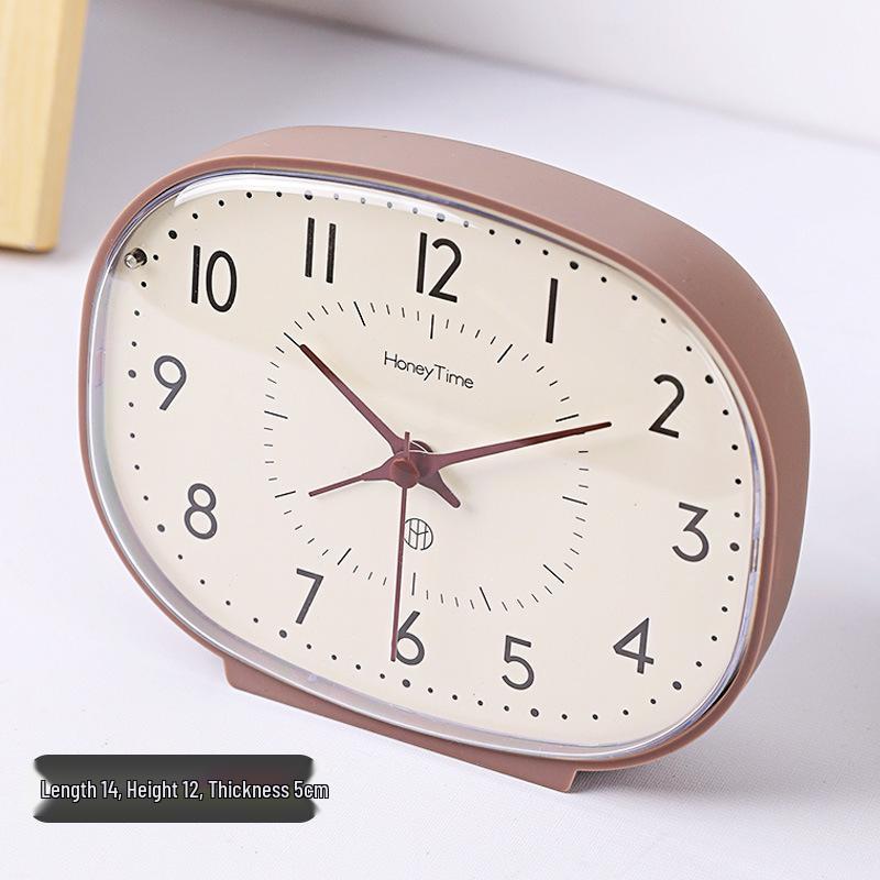 Retro Pendulum Alarm Clock - Silent Desktop Clock for Elderly and Children