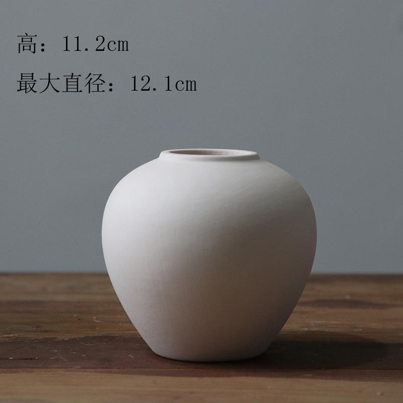 Unglazed Ceramic Vase Nordic Minimalist, Creative DIY Pottery for Home Decor, White Bisque Flower Holder Photo Prop