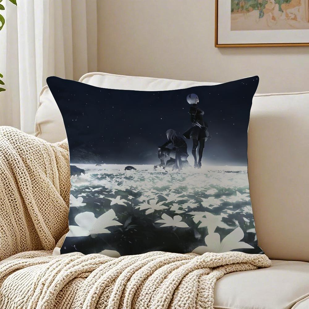 nNieR Replicant Pillow Game Character Cushion Cover Pillowcase Antidustmite living Room Sofa Decor Cushion Room