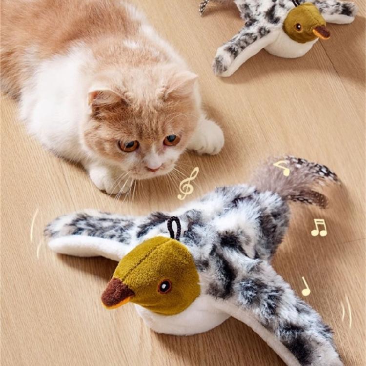 Realistic Cats Entertainment Toy Bird With Automatic and Life Like Movement Design For Boredom Pet Indoor Engagement