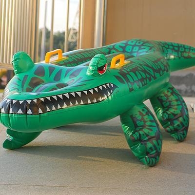 New Model PVC Inflatable Crocodile-Shaped Surfboard - Raft for Water Drifting, Ride-On Float for Outdoor Swimming, No Air Pump