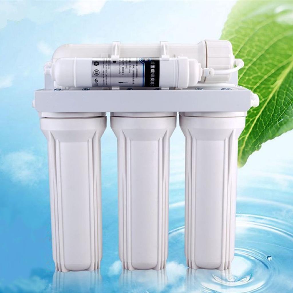 5 Stage 5-layer White Water Filter System Reverse Osmosis Filtration Drinking Fountain Home New