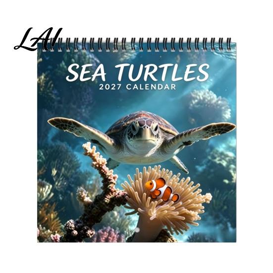 School Year Planning Tool 2027 Wall Calendar Funny Cartoon Illustrations Large Date Grids Annual Schedule Planner Thick Coated Paper Sturdy