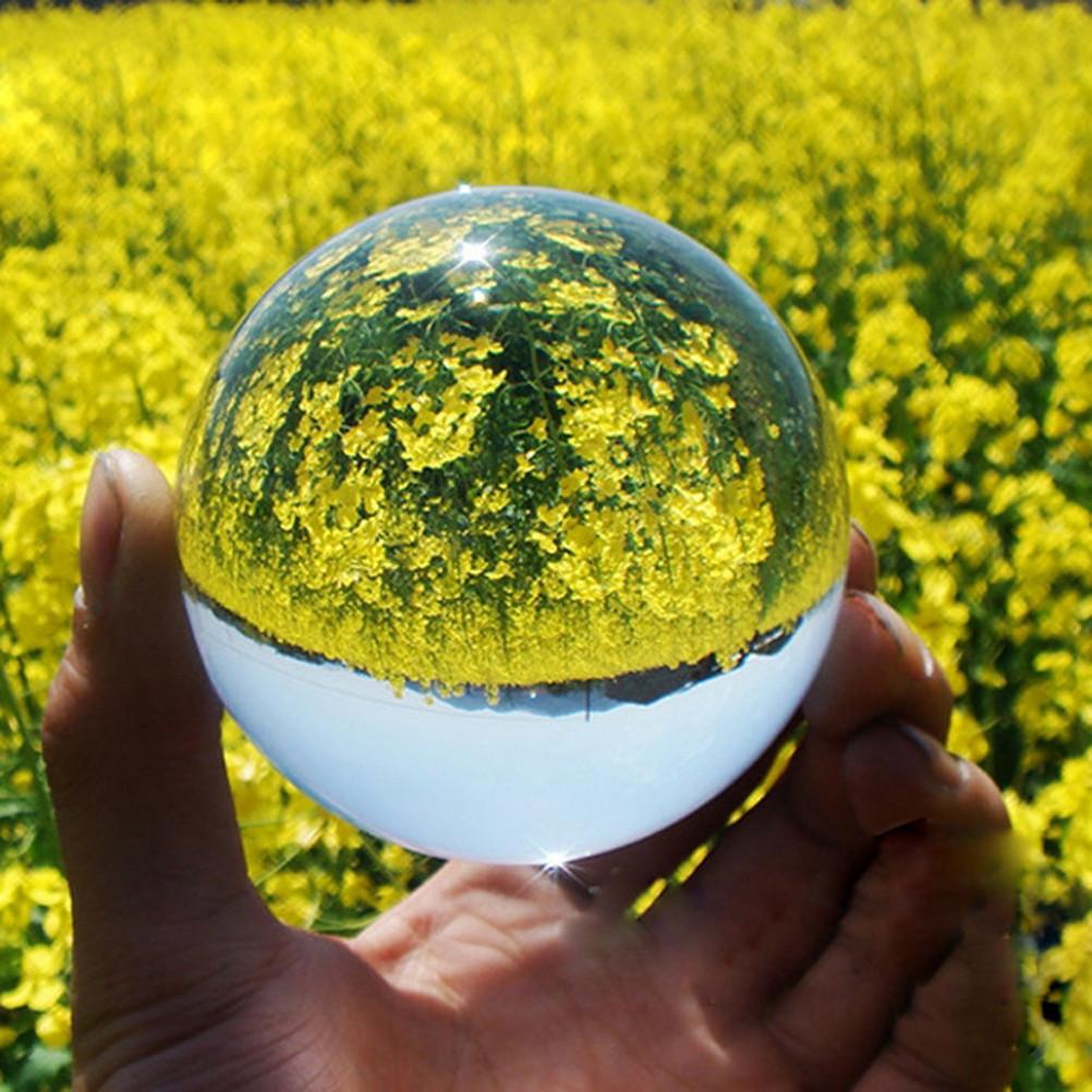 4Cm Crystal Ball Glass Sphere for Photography Prop and Meditation Display, Clear Solid Sphere with No Bubbles Or Scratches,