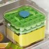 50 Grid Ice Cube Mold Large Capacity Reusable Ice Maker Household Food Grade Double-Layer Ice Storage Box Ice Cube Tray Mold