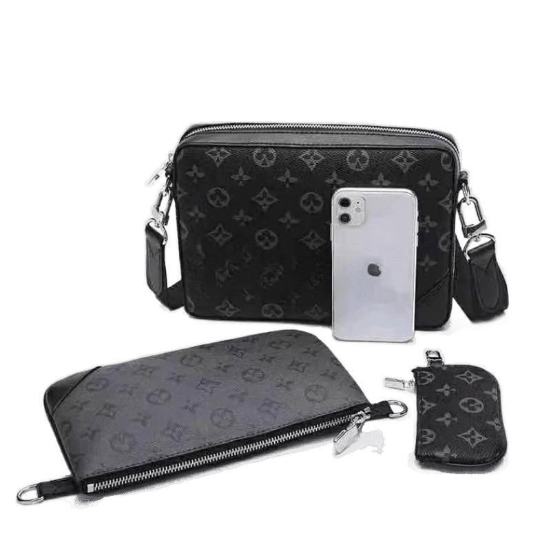 Qianwu Herren Trendige 3-in-1 Luxus Business Umhängetasche