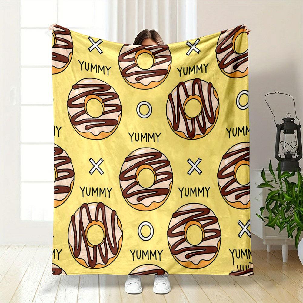 

Sweets and Pastries Cartoon Printed Blanket Children Adult Blanket Soft and Warm Bedding for Sofa Outdoor Travel Cover Blanket 75x90cm