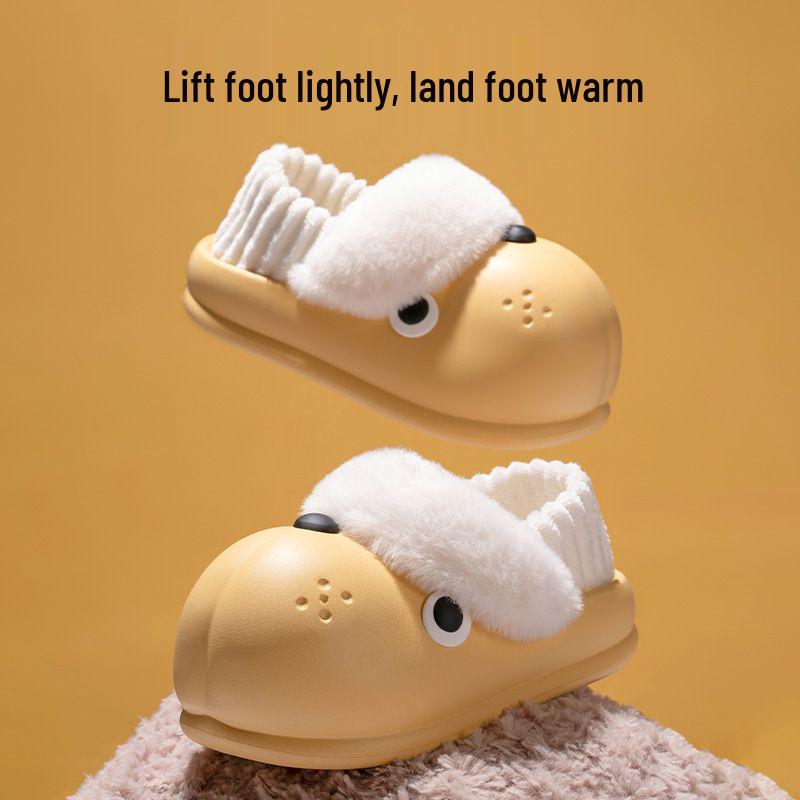 Cozy Winter Dog Slippers: Detachable, Versatile, Warm Cotton with EVA Sole - Cute & Dirt-Resistant for Outdoor Use
