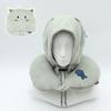 Cartoon Memory Foam U Shape Pillow With Hood For Adults