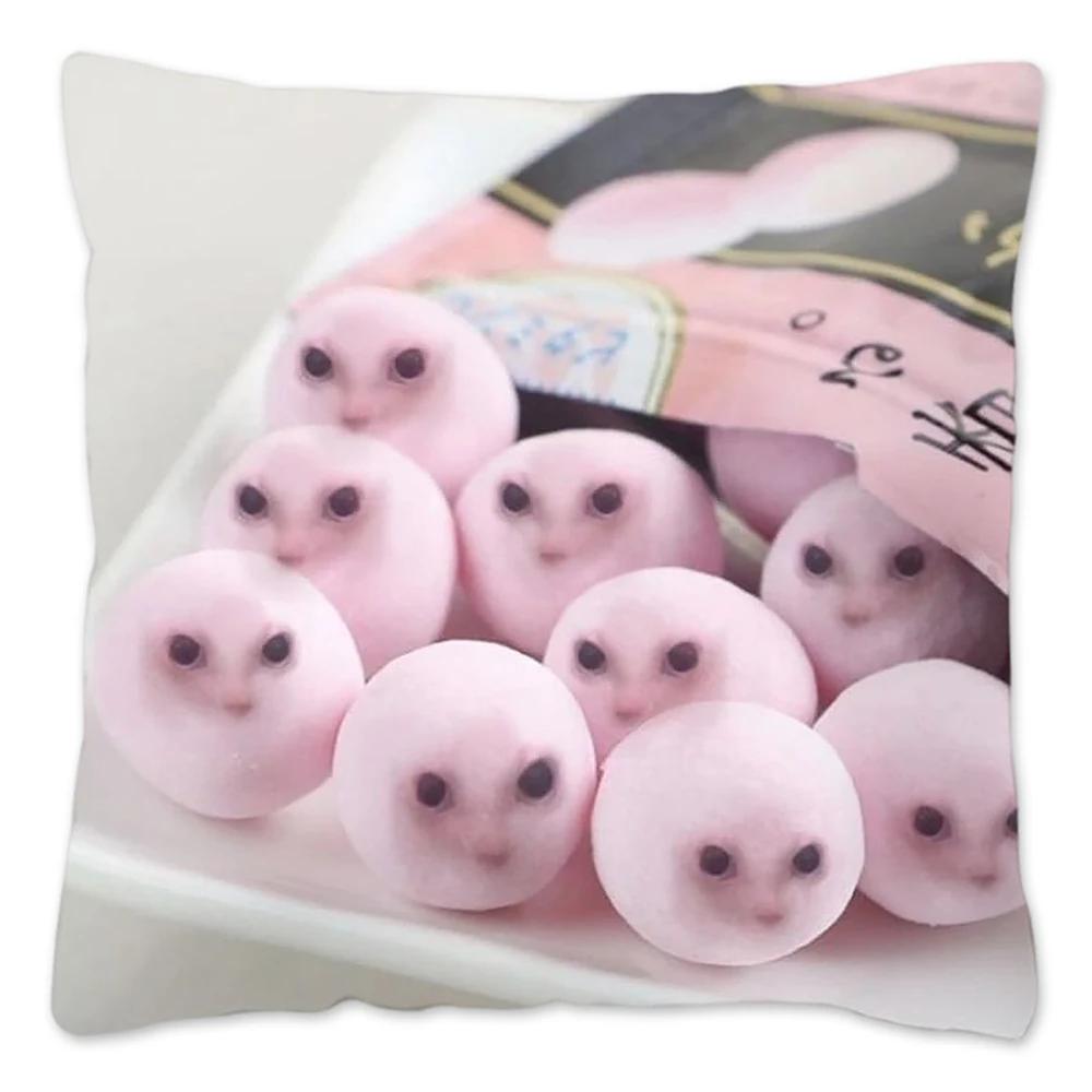 Bingus Cat Meme Pillow Case Home Decoration Funny Cushion Cover for Sofa Livingroom Throw Pillow Cover Fundas Para Cojines