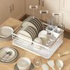 Dual-Layer Iron Art Dish and Cutlery Organizer Rack