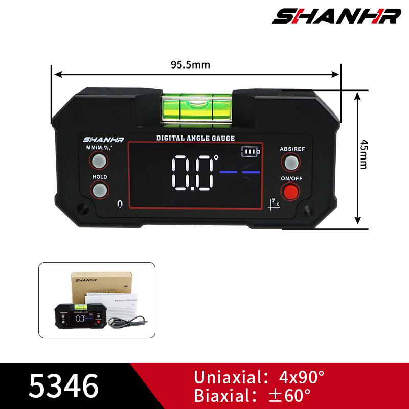 SHANHR Digital Angle Finder with Dual Axis,3-in-1 Digital Angle Gauge Inclinometer with Magnetic Base Dual-Axis Protractor No Wireless