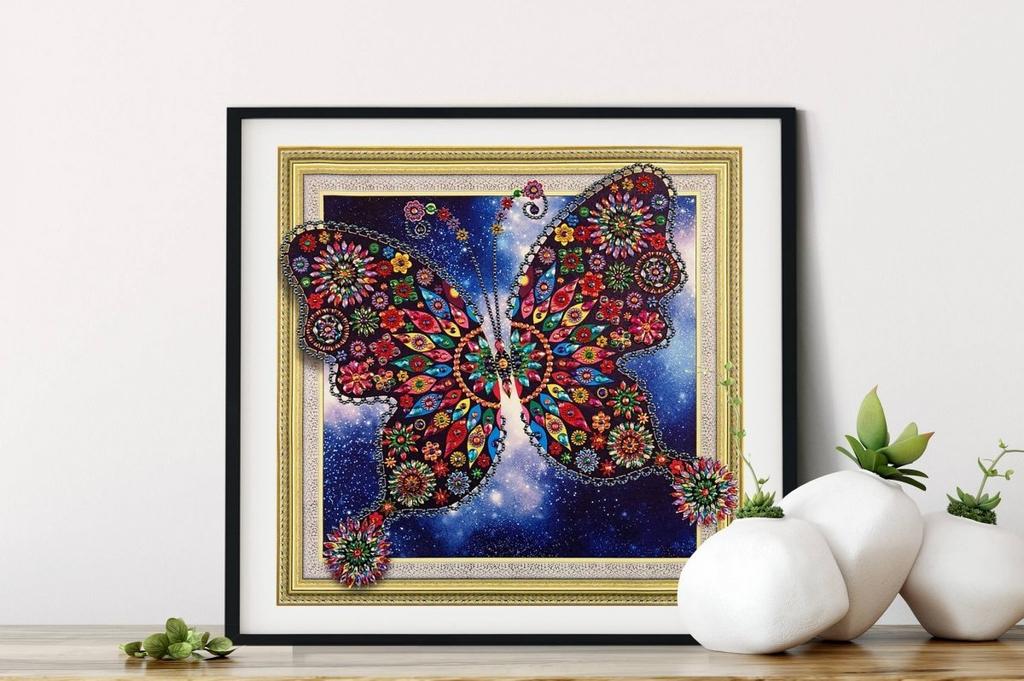 Haft diamentowy baśniowy motyl 47x47 cm