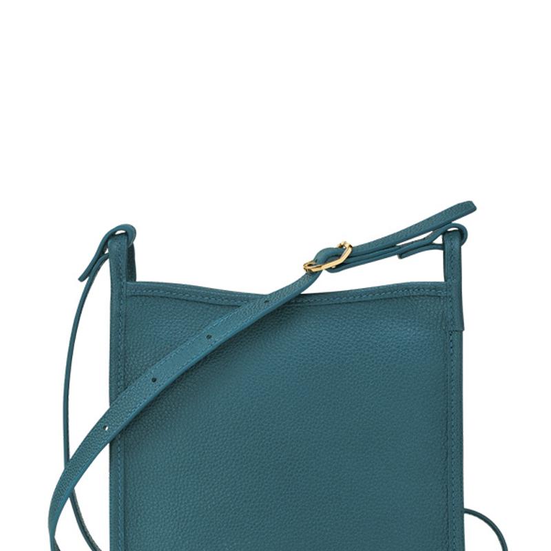 Longchamp Le Foulonné 20 Zipper Closure Adjustable Shoulder Strap Velvet And Calfskin Small Shoulder Crossbody Bag Women bags Blue Khaki 10138HAT292