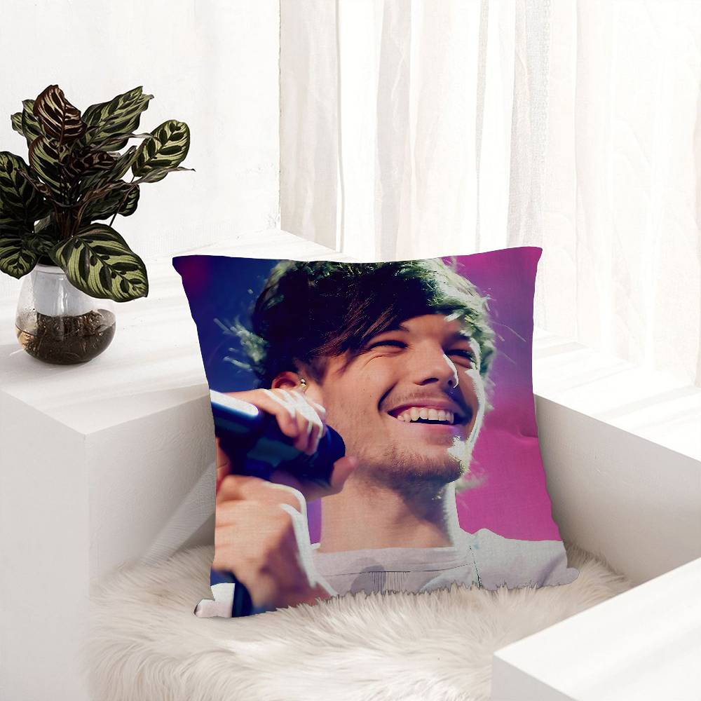 Singer L-Louis T-Tomlinson Cushion Cover Polyester Sofa Cushions Decorative Throw Pillows Home Decoration Pillowcover