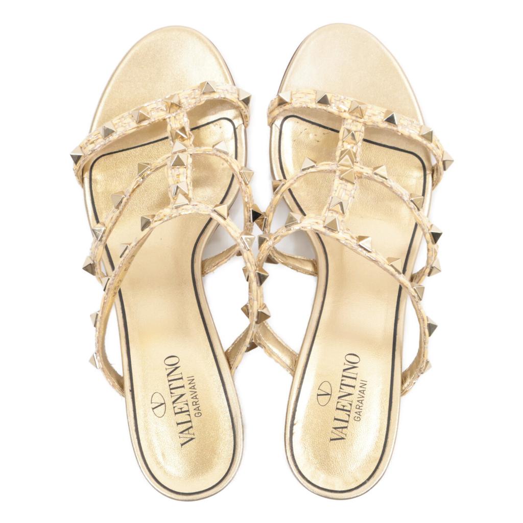 Valentino Garavani Rock Studs Sandals/ shoes 38 goldUsed