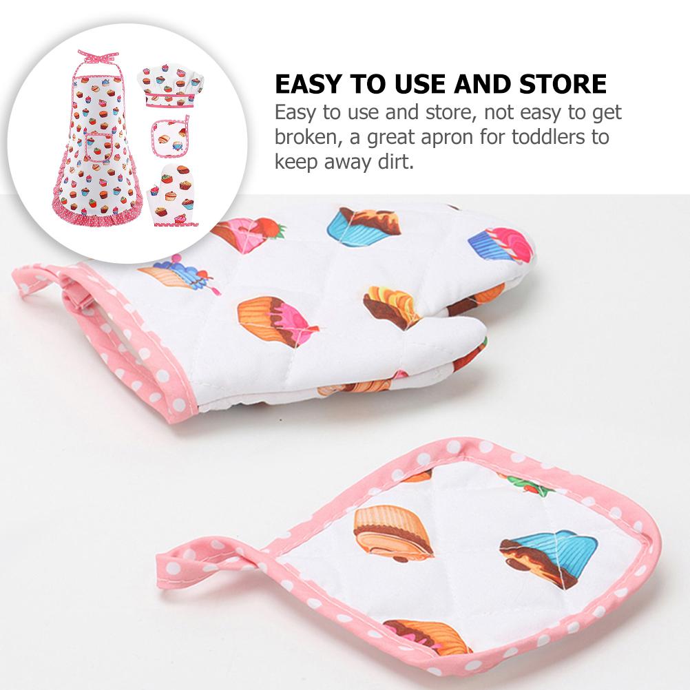 Kids Apron Children's Kitchen Supplies Cooking Boys Tool Toy Aprons for Chef Hat and White Girls Kits Toddler