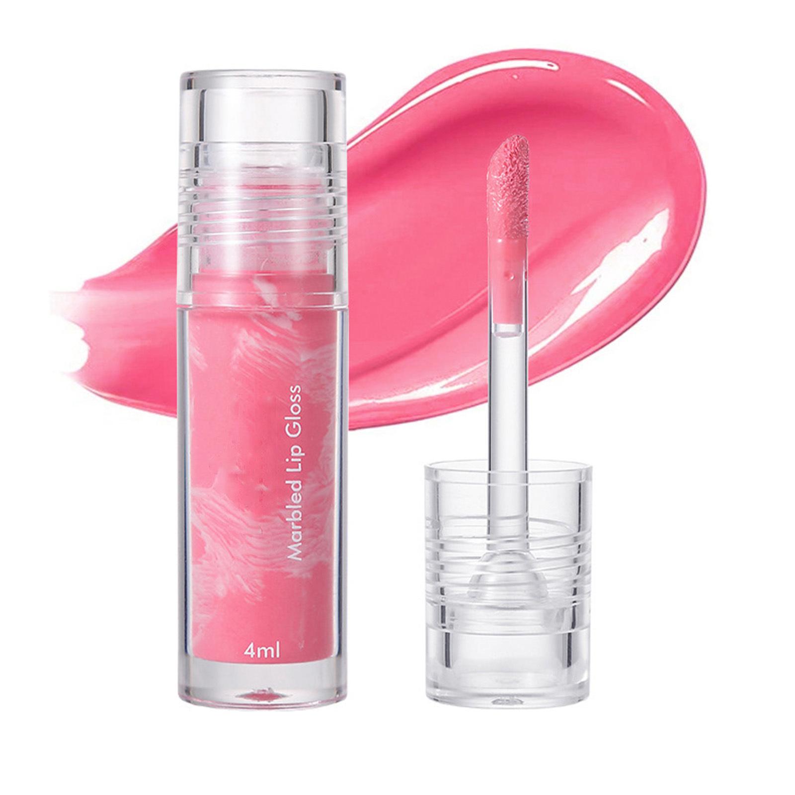 

3.5 мл Блеск для губ с мраморным дизайном, гладкая текстура, увлажняющий блеск для губ для женщин, девушек, нелипкий, глянцевый финиш, стойкий, косметика для макияжа губ One Size