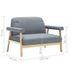 Vidaxl Sofa 2-Osobowa Tapicerowana Tkaniną, Jasnoszara