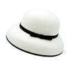 Hepburn Elegant Bow White Black Edge French Bell Hat Women'S Autumn And Winter Woolen Felt Retro Top Hat Tide