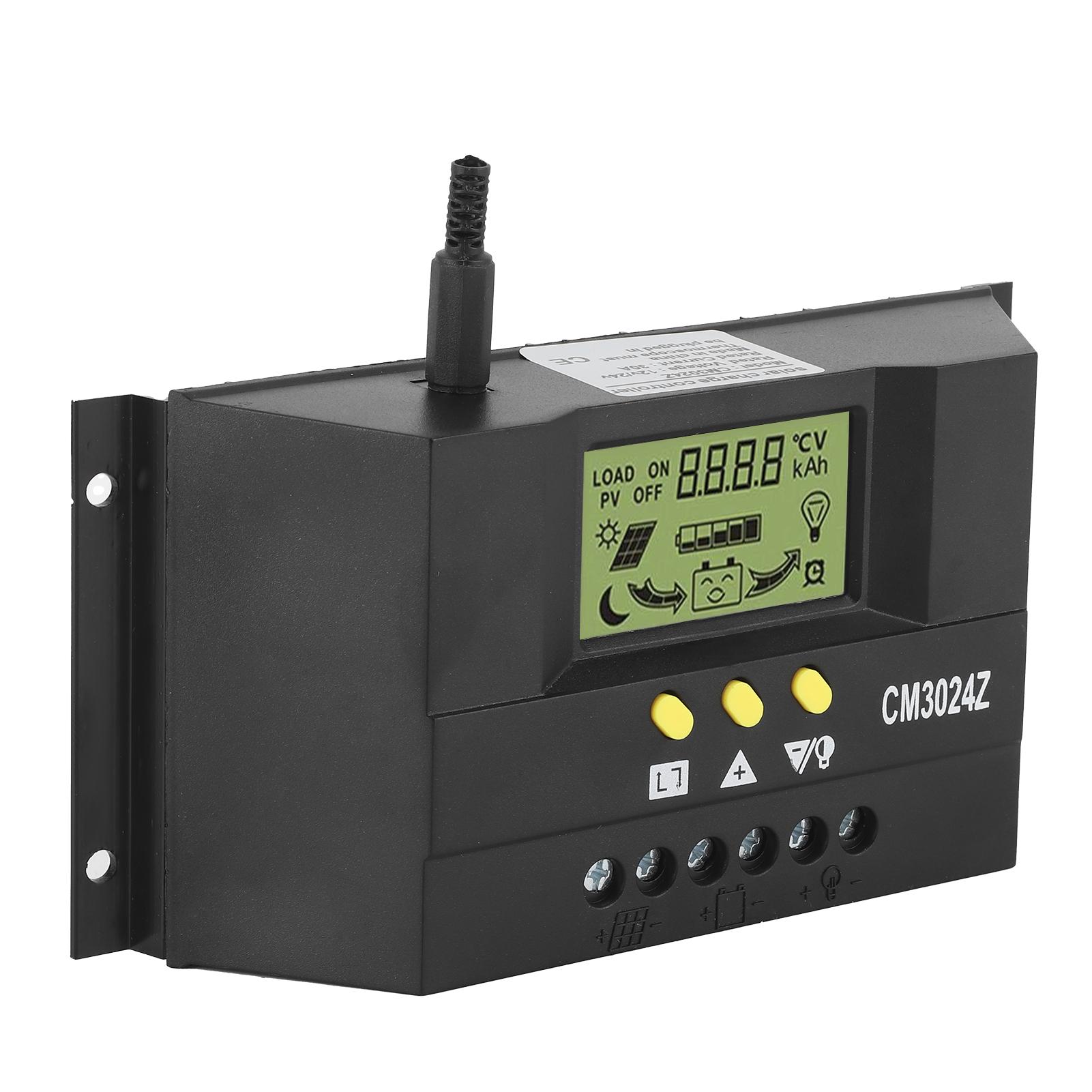 

12 В 24 В 30 А контроллер заряда на солнечной энергии, регулятор ШИМ, ЖК-дисплей для дома, промышленной рекламы