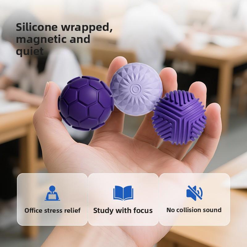 Silicone Sensory Fidget Stress Balls 4 Pack – Quiet Anxiety Relief Fidget Toy For ADHD, Autism, Adults Teens Office & Classroom