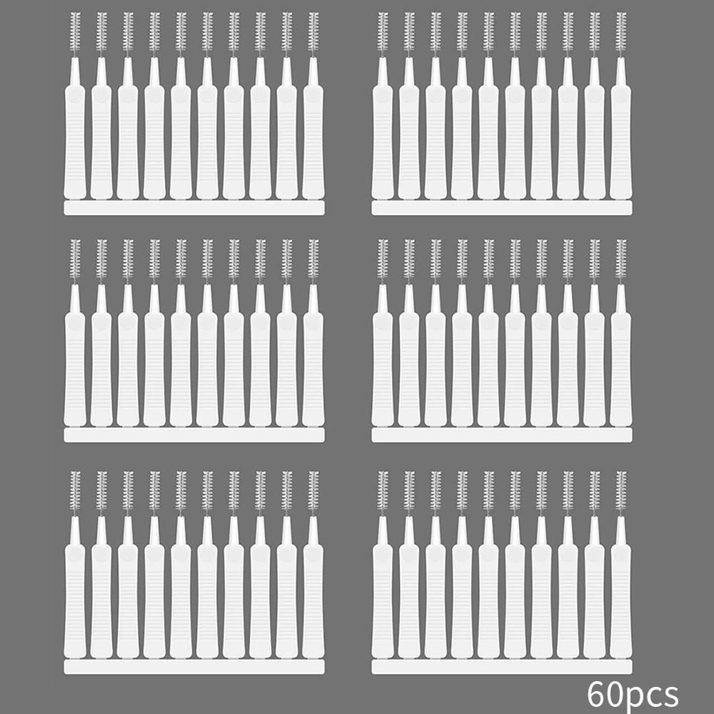10/60Pcs Mini Shower Head Cleaning Brush Head Anti-clogging Mobile Phone Hole Pore Gap Keyboard Nylon Cleaning Brush