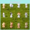 Adorables Mini Poupées Chien en Résine 12 Styles Ornements Parfaits Pour une Décoration de Jardin Charmante