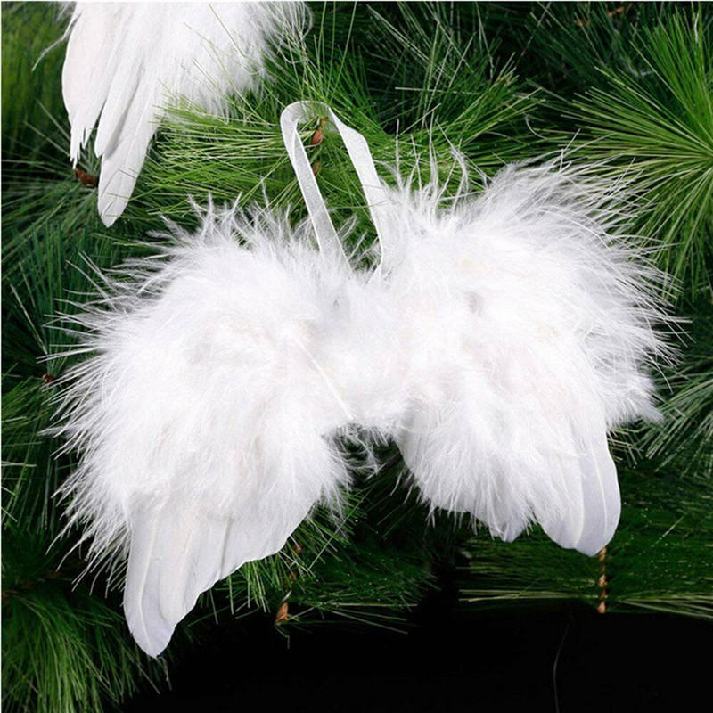Feather Wing Decor Exquisite Lovely Chic Angel Christmas Tree Decoration Hanging Ornament Home/Party/Wedding/Propose Ornaments